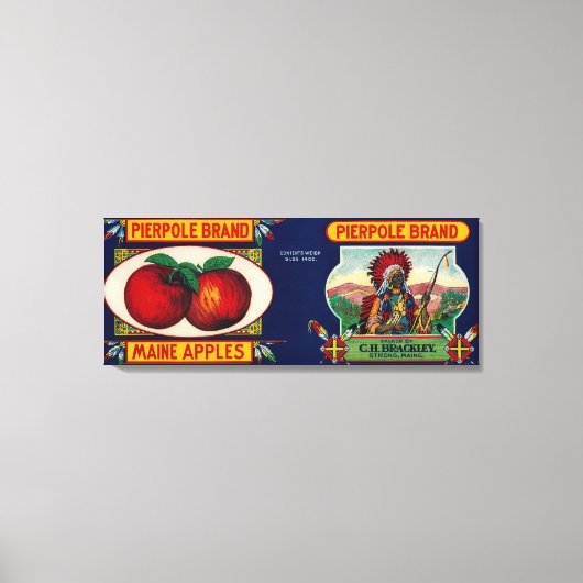 Pierpole Apple LabelStrong, ME キャンバスプリント (正面)