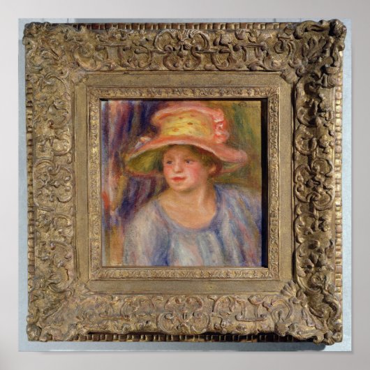 Pierre A Renoir | Woman with a Hat ポスター (正面)