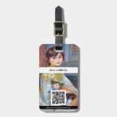 Pierre-Augusteルノアール- Child with Cat - QR Code ラゲッジタグ (正面縦)