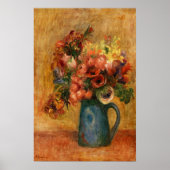 Pierre-Auguste Renoir 1889 Vase of Flowers ポスター (正面)