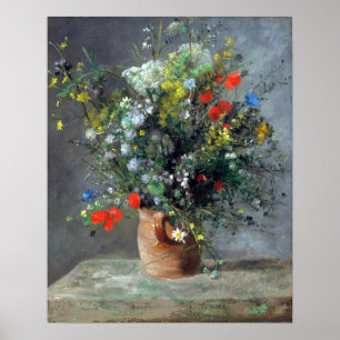 Pierre-Auguste Renoir Flowers in a Vase ポスター