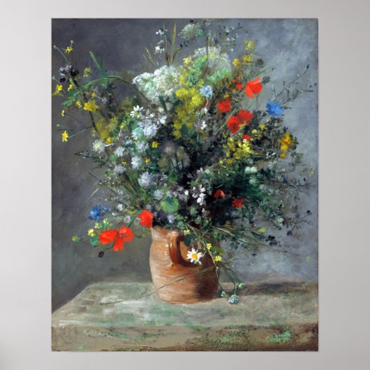 Pierre-Auguste Renoir Flowers in a Vase ポスター (正面)