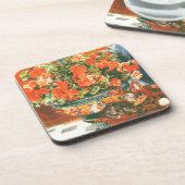 Pierre-Auguste Renoir - Geraniums And Cats コースター (左側)