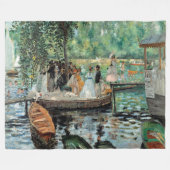 Pierre-Auguste Renoir La Grenouill Fleece Blanket フリースブランケット (正面(横))