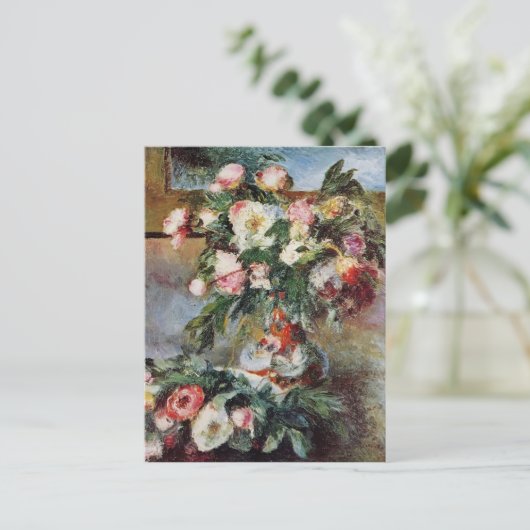 Pierre-Auguste Renoir- Peonies ポストカード (スタンド正面)