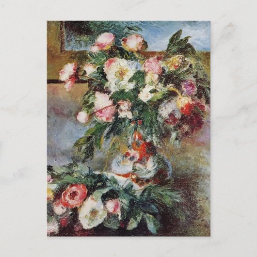 Pierre-Auguste Renoir- Peonies ポストカード (正面)