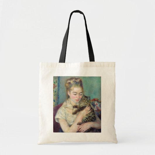 Pierre-Auguste Renoir - Woman with a Cat トートバッグ (正面)