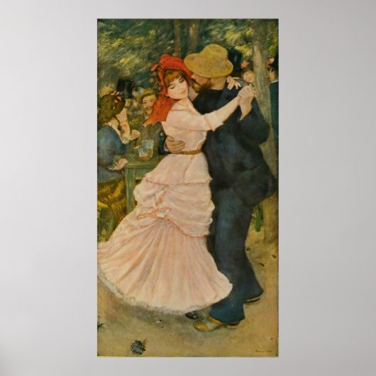 Pierre-Auguste Renoir's Dance at Bougival (1883) ポスター (正面)
