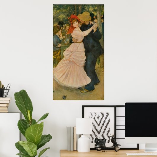 Pierre-Auguste Renoir's Dance at Bougival (1883) ポスター (ホームオフィス)