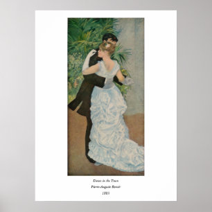 Pierre-Auguste Renoir's Dance in the Town (1883) ポスター