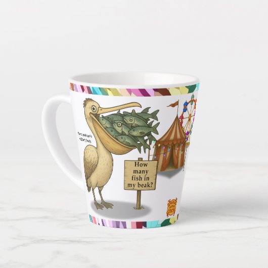 Pierre pelican's brilliant beak カフェラテマグ (左アングル)