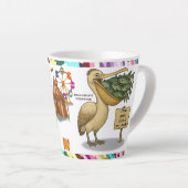 Pierre pelican's brilliant beak カフェラテマグ (右アングル)