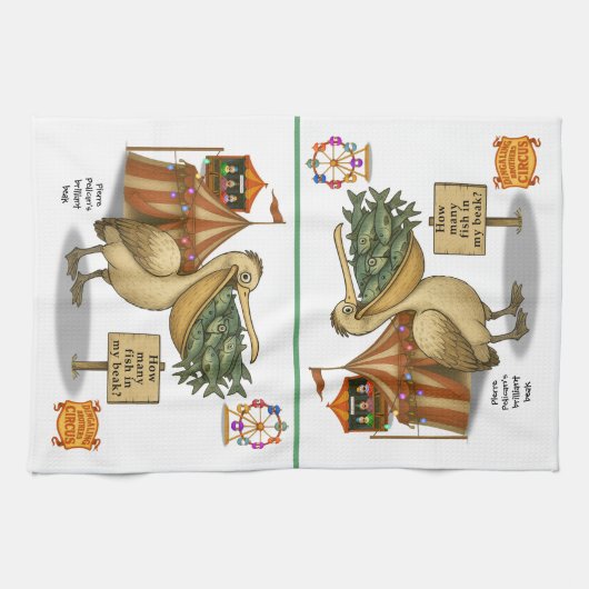 Pierre pelican's brilliant beak キッチンタオル (横)