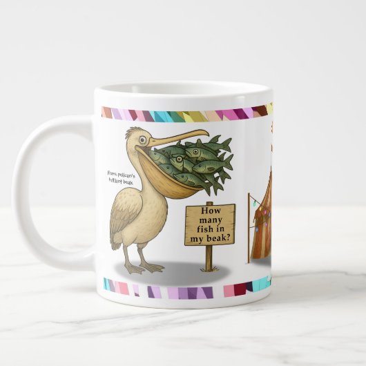 Pierre pelican's brilliant beak ジャンボコーヒーマグカップ (左)