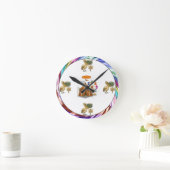 Pierre pelican's brilliant beak ラウンド壁時計 (ホーム)