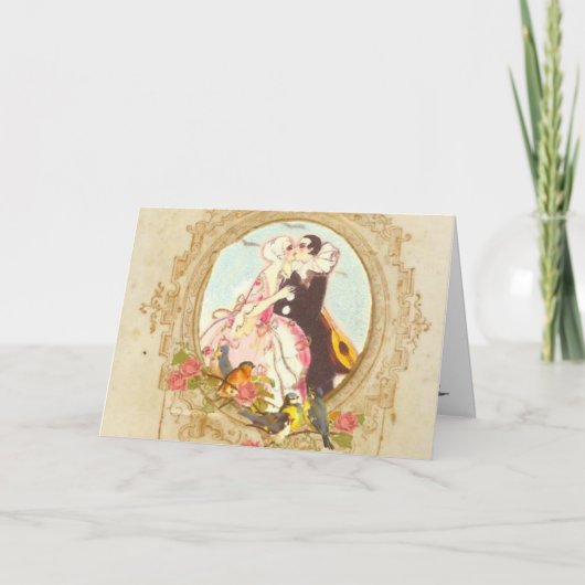 Pierrotおよびオダマキ（植物） カード (正面)