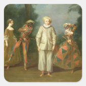 Pierrotおよび道化師 スクエアシール (正面)