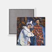 Pierrot and Harlequin, Mardi Gras by Paulセザンヌ マグネット (正面/裏面)