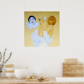 “Pierrot and the White Rose” by Raphael Kirchner ポスター (キッチン)