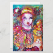 PIERROT WITH CAT / Mardi Grasマスカレードパーティー 便箋 (正面/裏面)