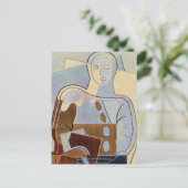 “Pierrot With Guitar” Cubist Painting by Juan Gris ポストカード (スタンド正面)