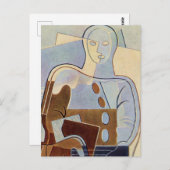 “Pierrot With Guitar” Cubist Painting by Juan Gris ポストカード (正面/裏面)