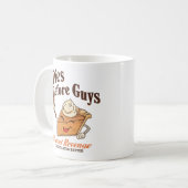 Pies Before Guys - おかしな感謝祭のデザートのダジャレ コーヒーマグカップ (正面左)