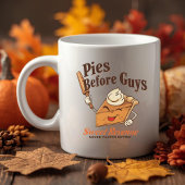 Pies Before Guys - おかしな感謝祭のデザートのダジャレ コーヒーマグカップ