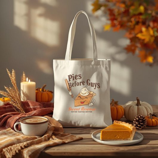 Pies Before Guys - Funny Thanksgiving Dessert Pun トートバッグ