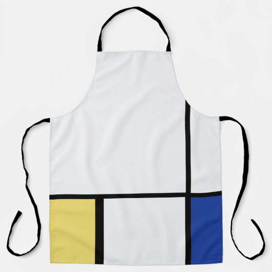 Pietモンドリアン – 組版幾何学模様抽象芸術 エプロン (正面)