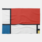 Pietモンドリアン – 組版幾何学模様抽象芸術 キッチンタオル (横)