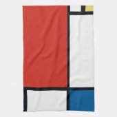 Pietモンドリアン – 組版幾何学模様抽象芸術 キッチンタオル (縦)