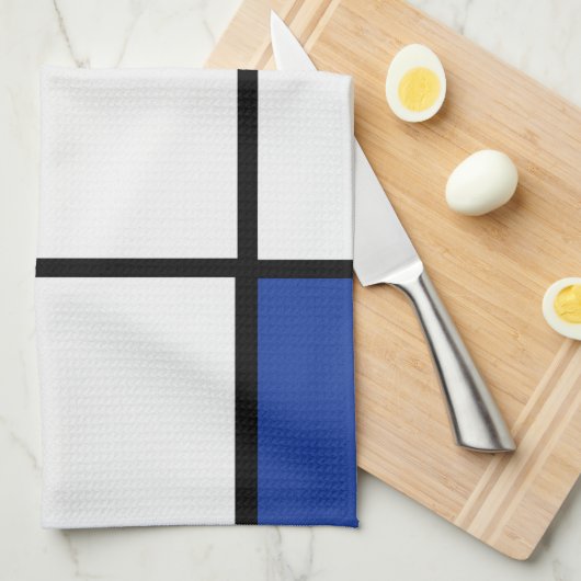 Pietモンドリアン – 組版幾何学模様抽象芸術 キッチンタオル (四つ折り)