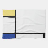 Pietモンドリアン – 組版幾何学模様抽象芸術 キッチンタオル (横)