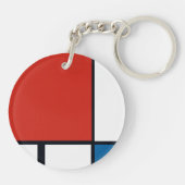 Pietモンドリアン – 組版幾何学模様抽象芸術 キーホルダー (裏面)