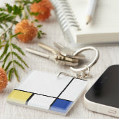 Pietモンドリアン – 組版幾何学模様抽象芸術 キーホルダー (正面右)