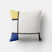 Pietモンドリアン – 組版幾何学模様抽象芸術 クッション (裏面)