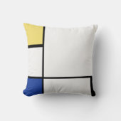 Pietモンドリアン – 組版幾何学模様抽象芸術 クッション (正面)