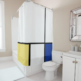 Pietモンドリアン – 組版幾何学模様抽象芸術 シャワーカーテン