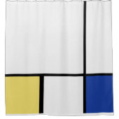 Pietモンドリアン – 組版幾何学模様抽象芸術 シャワーカーテン (正面)