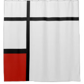 Pietモンドリアン – 組版幾何学模様抽象芸術 シャワーカーテン (正面)