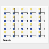 Pietモンドリアン – 組版幾何学模様抽象芸術 スクエアシール (シート)