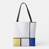 Pietモンドリアン – 組版幾何学模様抽象芸術 トートバッグ (裏面)
