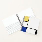 Pietモンドリアン – 組版幾何学模様抽象芸術 ノートブック (内部)