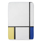 Pietモンドリアン – 組版幾何学模様抽象芸術 バスマット (正面縦)