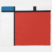 Pietモンドリアン – 組版幾何学模様抽象芸術 フリースブランケット (正面(横))