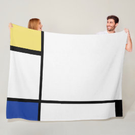 Pietモンドリアン – 組版幾何学模様抽象芸術 フリースブランケット