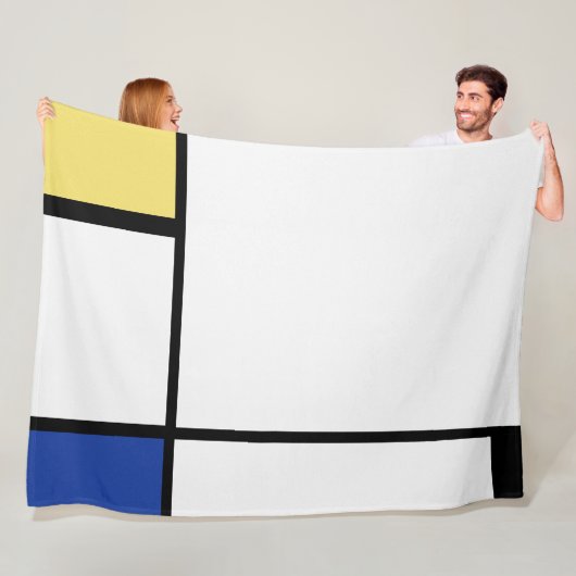 Pietモンドリアン – 組版幾何学模様抽象芸術 フリースブランケット (インサイチュ)