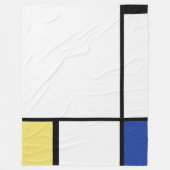 Pietモンドリアン – 組版幾何学模様抽象芸術 フリースブランケット (正面)