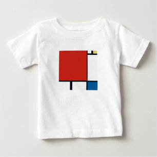 Pietモンドリアン – 組版幾何学模様抽象芸術 ベビーTシャツ